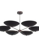 6 Light Dome Style Modern Brass Chandelier Light Fixture Sputnik lamp Pendent Ceiling Fixture