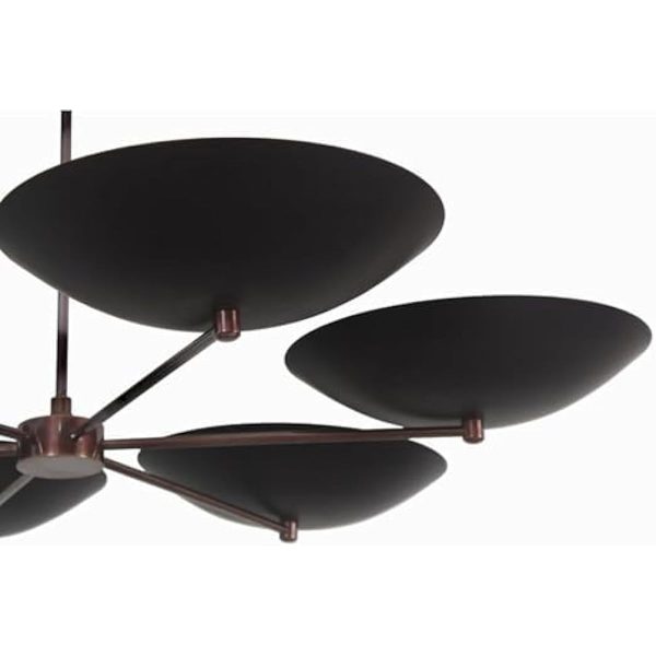 6 Light Dome Style Modern Brass Chandelier Light Fixture Sputnik lamp Pendent Ceiling Fixture