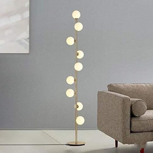 Floor Light Standing Lamp Modern Floor Lamp Creative LED Floor Light Grape Gold Color 9 Head Standing Lamp Livingroom Bedroom Stand Light Floor Lamp Standing Light