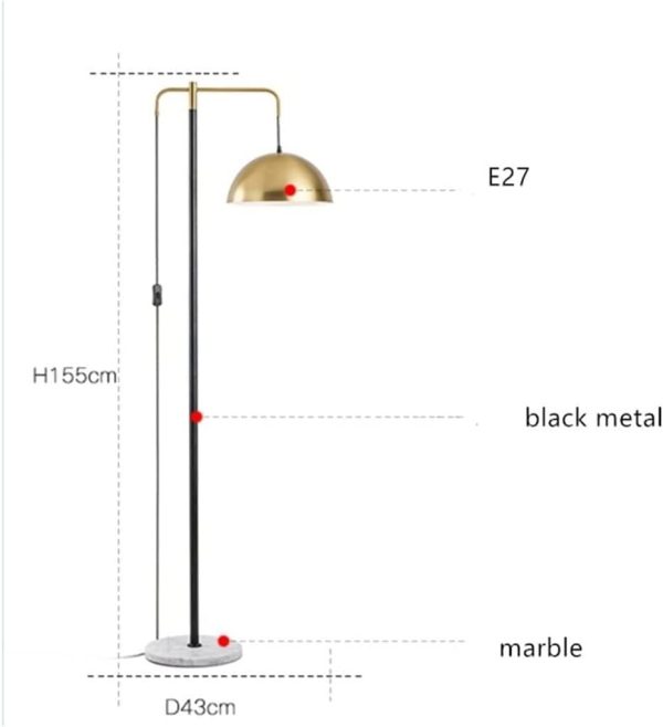 Floor Light Standing Lamp Marble Floor Lamp Creative Iron Floor Lamp For Living Room Bedroom Study Decor Light Home Floor Lamp Standing Light