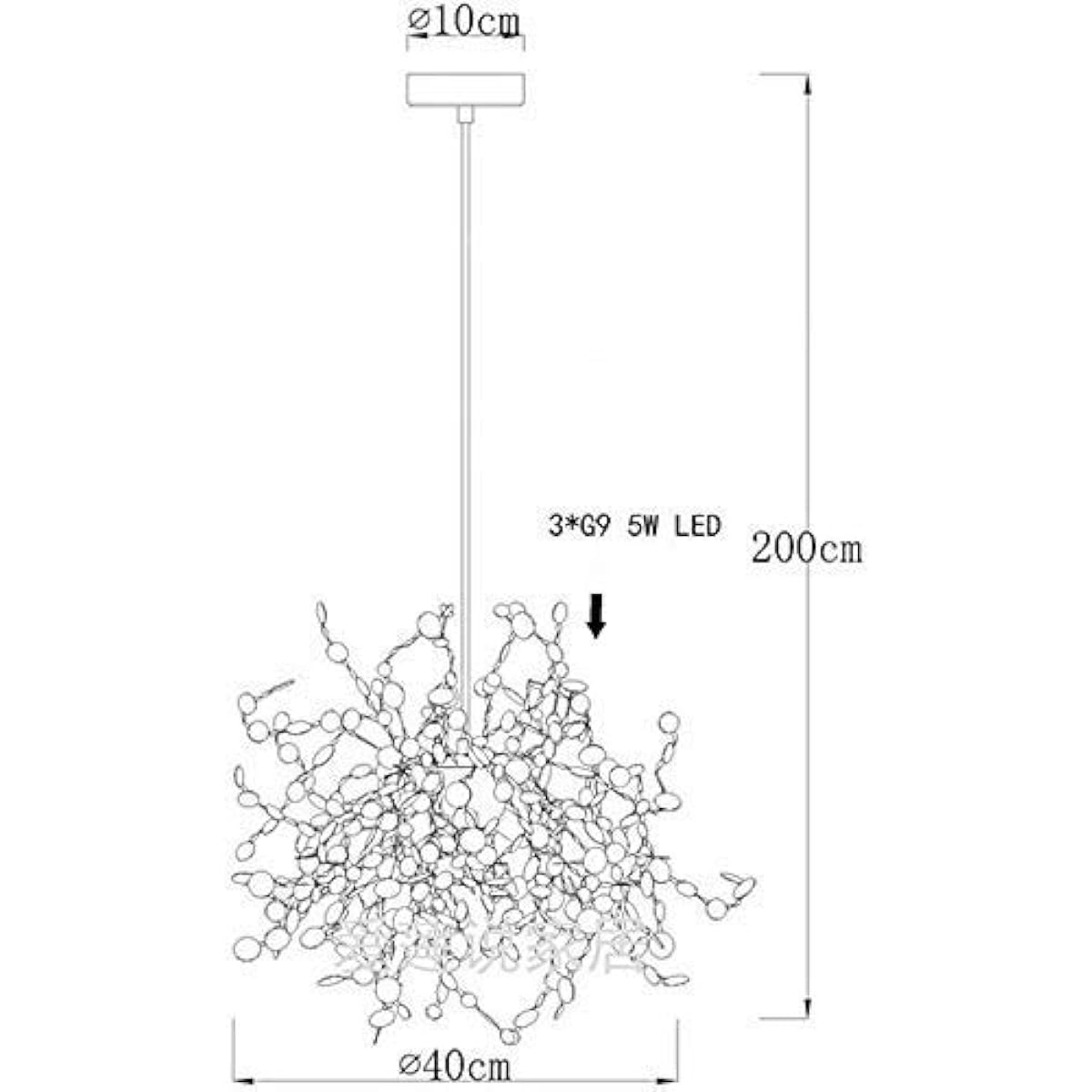 Stylish Ceiling Wall Pendant Light Magical Lights Chandelier Lamp Stainless Steel Chandelier LED G9*3 Chandelier Metal Art Design Shade Beautiful And Generous ?40cm Gold