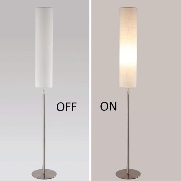 Floor Light Standing Lamp Floor Light Stainless Steel Living Room Bedroom Floor Lamp, Cylindrical Height Adjustable Bar Cafe Standing Lamp Floor Lamp Standing Light