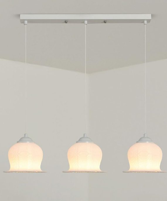 Modern Pendant Lighting White Chandelier Nordic Hanging Lamp for Kitchen Island, Hanging Light Fixture In Flower-shape Dining Room Chandelier Restaurant Ceiling Lamps Star of Light