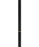 2-Light Floor Lamp with Fabric Shade in Matte Black/Brass/White, Floor Lamp for Home Office, Bedroom, Living Room, 61" Tall