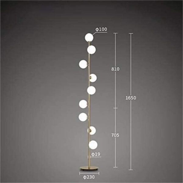 Floor Light Standing Lamp Modern Floor Lamp Creative LED Floor Light Grape Gold Color 9 Head Standing Lamp Livingroom Bedroom Stand Light Floor Lamp Standing Light