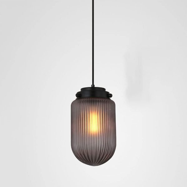 Classical Smoky Gray Pendant Light ??Glass Metal Chandelier ??E27 1-Light Ceiling Lighting Adjustable Suspension Lights ??for Kitchen Island, Dining, Living Room Droplight(Color:A)