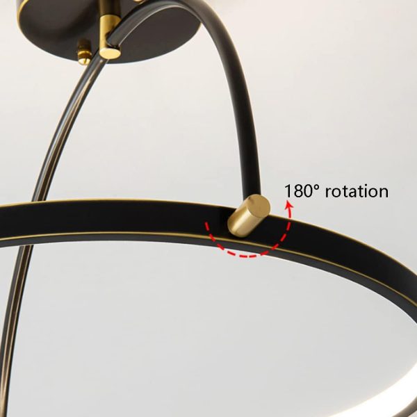 45W Creative Modern LED Ceiling Chandeliers White Light 6000k Ceiling Lamp Contemporary Flower Ceiling Light Fixtures for Dining Room Kitchen Office, Gold, White Anniversary