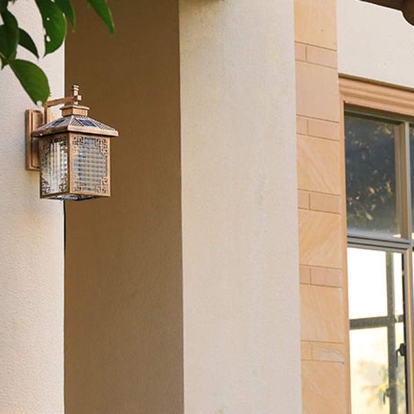 Solar outdoor waterproof wall light, Lighting Fixture, Modern Chinese Style, Doorway Balcony Villa Garden Outdoor Light Landscape Street Light