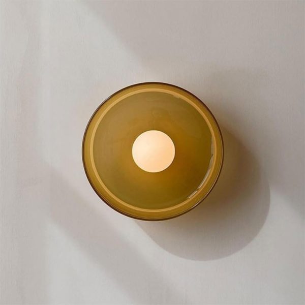 Mid Century Cream Ceiling Light Nordic Glass Ceiling Lamps And Wall Lamp Semi Flush Mount Ceiling Light With Glass Lampshade Home Decor Wall Mount Lamp Ceiling Light Fixtures For Bedroom Hallw