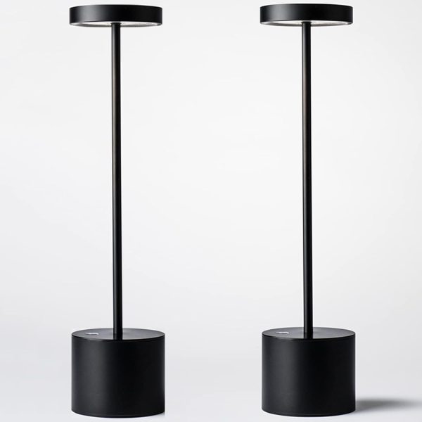 2 Pack Cordless Table Lamps Rechargeable,6000mAh Portable Battery Operated LED Desk Lamps,3-Levels Stepless Dimmable Battery Powered Table Light for Restaurant/Bedroom/Home/Outdoor