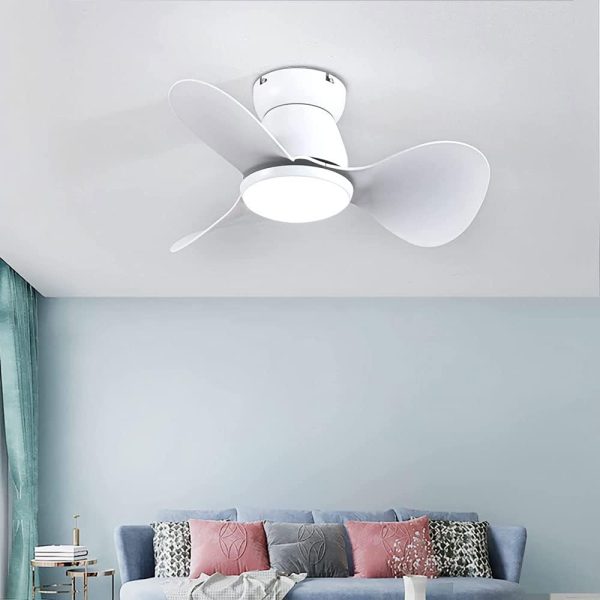 Ceiling Fan with Light and Remote Control??6 Speed Ceiling Lamp with Fan for Bedroom Living Room??LED 3 Colors Dimmable Chandelier with Reversible DC Fan [Energy Efficiency Class A ++]