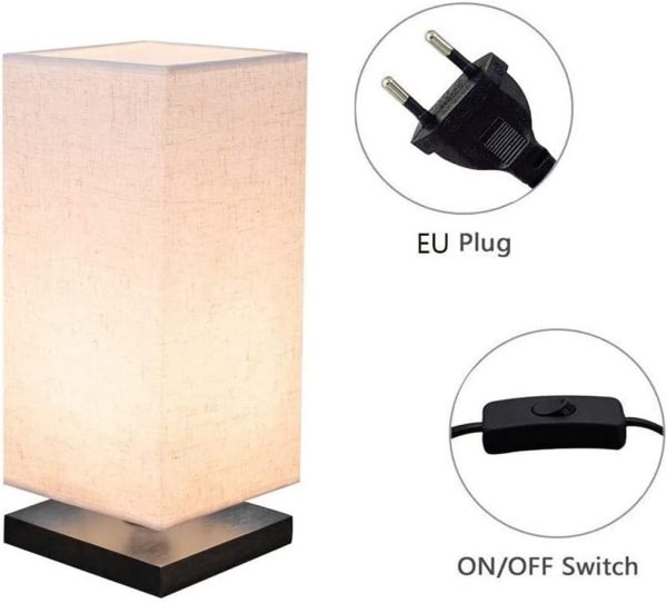 Table Lamp, Creative Bedroom Bedside Lamp, Solid Wood Cloth Book Lamp, Modern Minimalist Night Light, Minimalist Coffee Table And Office Desk Lamp Decorative Light Bulb E27 * 1 (no Ligh