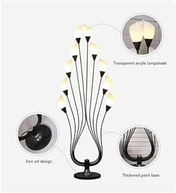 Floor Light Standing Lamp Simple Floor Lamp Simple Fashion Black LED Floor Light Bedroom Living Room Standing Lamp Floor Lamp Standing Light