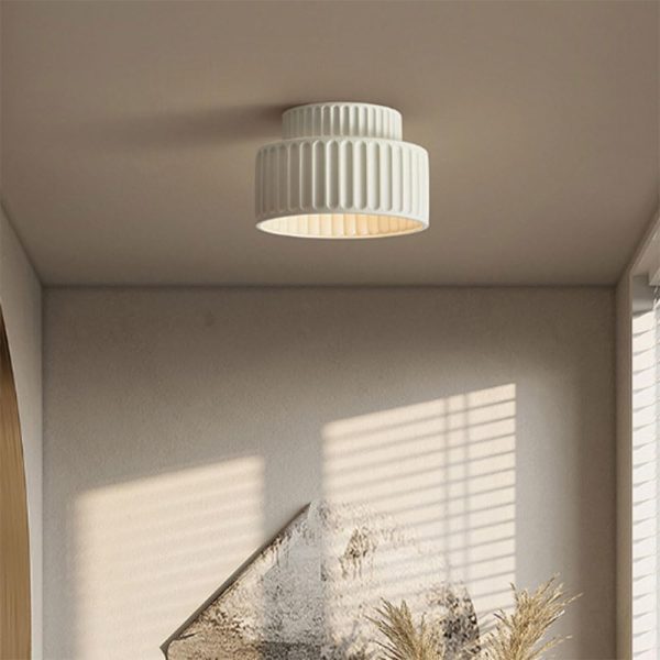 Nordic Resin Ceiling Light Wabi-Sabi Flush Mount Ceiling Lamp Colorful Cream Close to Ceiling Light Fixtures E27 Base Ceiling Lighting for Cloakroom Kitchen Homestay Porch Hallway Restaurant