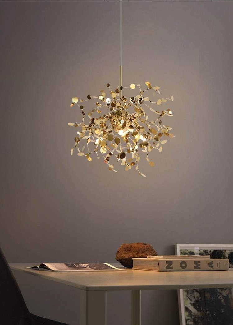 Stylish Ceiling Wall Pendant Light Magical Lights Chandelier Lamp Stainless Steel Chandelier LED G9*3 Chandelier Metal Art Design Shade Beautiful And Generous ?40cm Gold