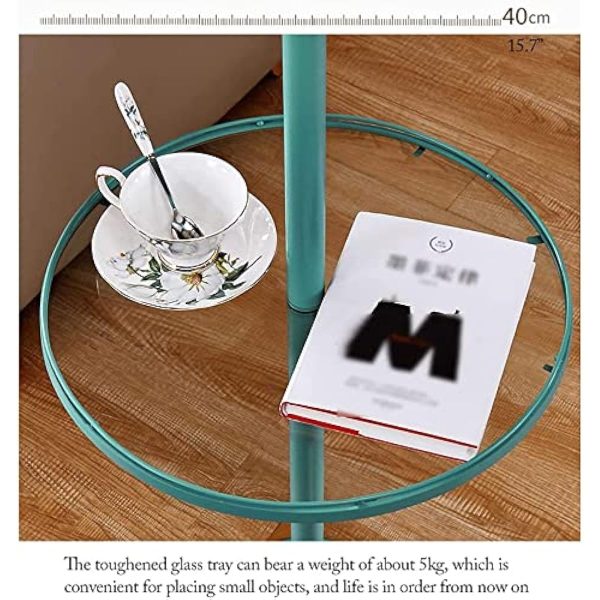 Floor Light Standing Lamp Resin Floor Lamp With Tempered Glass Shelves Modern Standing Lamp 61in Height Floor Light For Living Room Bedroom Study Floor Lamp Standing Light (Color : Foot switch)