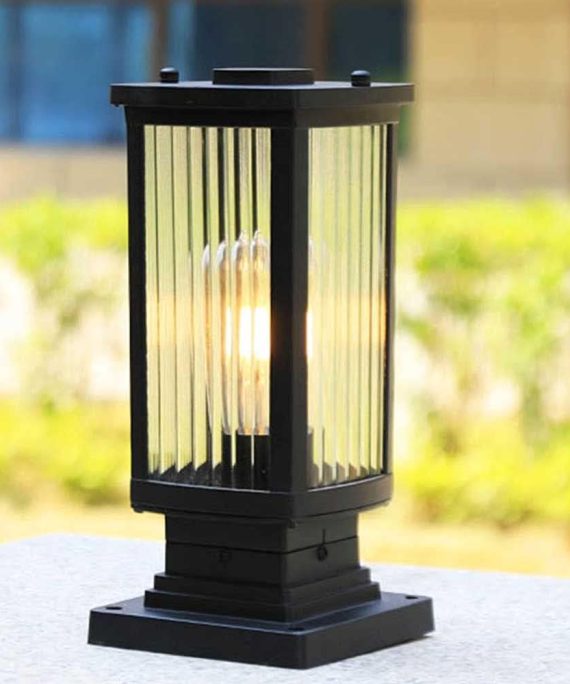 Outdoor Aluminum Landscape Lighting Fixture Rustic Country Pillar Pole Lamp Fashion Villa Courtyard Patio Porch Landscape Streetlight Entrance Garden Entrance Column Light Comfortable