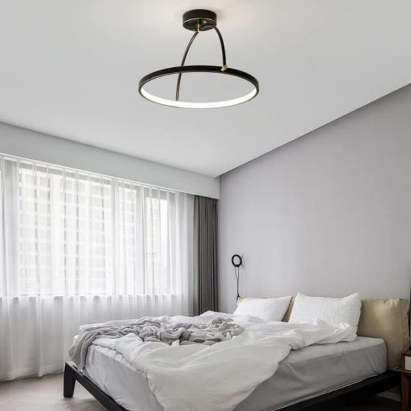 45W Creative Modern LED Ceiling Chandeliers White Light 6000k Ceiling Lamp Contemporary Flower Ceiling Light Fixtures for Dining Room Kitchen Office, Gold, White Anniversary