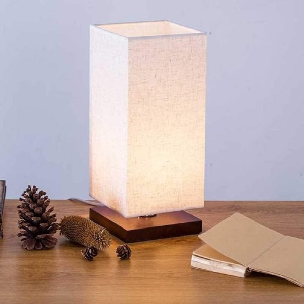 Table Lamp, Creative Bedroom Bedside Lamp, Solid Wood Cloth Book Lamp, Modern Minimalist Night Light, Minimalist Coffee Table And Office Desk Lamp Decorative Light Bulb E27 * 1 (no Ligh