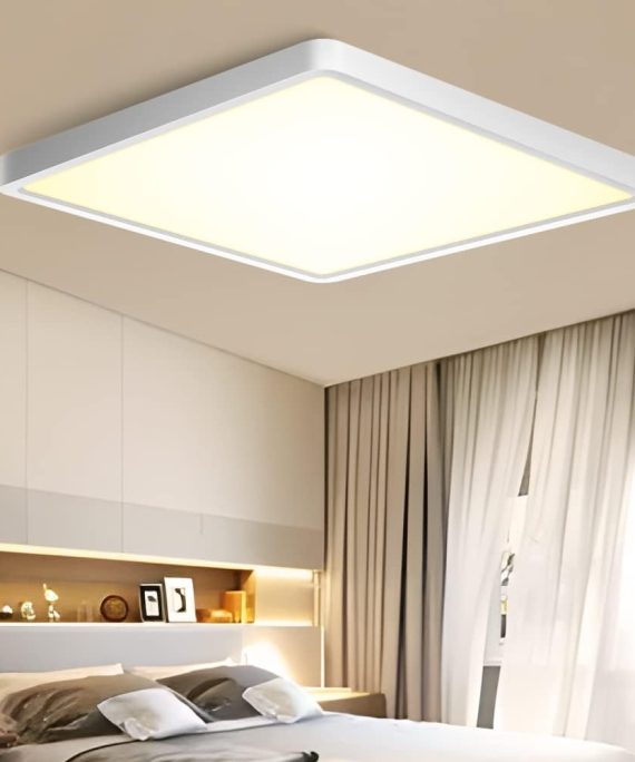 12Inch 24W Square LED Ceiling Light Fixtures Flush Mount, 2800K Warm White LED Ceiling Lamp, Surface Mount Modern Ceiling Lights, Slim Flat Panel Lighting for Bedroom, Kitchen, Bathroom Etc.