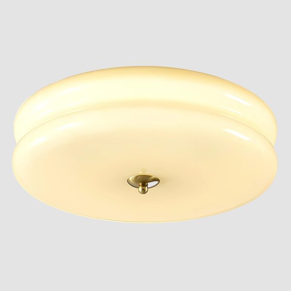Lighting Mid Century Modern LED Flush Mount Ceiling Light Mint Green Glass Hallway Ceiling Light Nordic Vintage Round Semi Flush Ceiling Light Fixture for Bathroom Porch, C1077-G