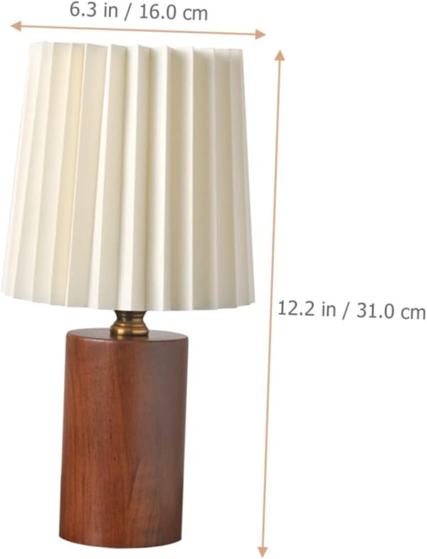 Table Lamps Cordless Table Lamp Nightlight Pleated Desk Lamp Cordless Lamp Rechargeable Cordless Desk Lamp Pleated Table Lamp Nightstand Light Lamp for Bedroom Night Light Metal