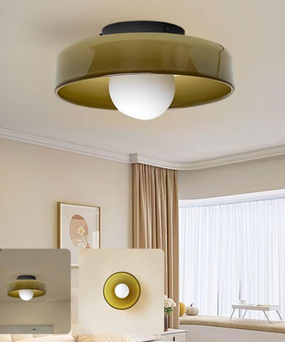 Mid Century Cream Ceiling Light Nordic Glass Ceiling Lamps And Wall Lamp Semi Flush Mount Ceiling Light With Glass Lampshade Home Decor Wall Mount Lamp Ceiling Light Fixtures For Bedroom Hallw