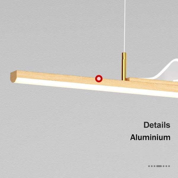 Modern White Linear Chandelier for Dining Room Dimming LED Ceiling Pendant Light Gold Long Strip Hanging Lamp Minimalism Black Long Pendant Lamp for Kitchen Island Office Living Room Bedroom (C To