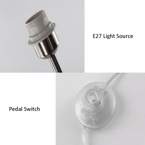 Floor Light Standing Lamp Floor Light Stainless Steel Living Room Bedroom Floor Lamp, Cylindrical Height Adjustable Bar Cafe Standing Lamp Floor Lamp Standing Light