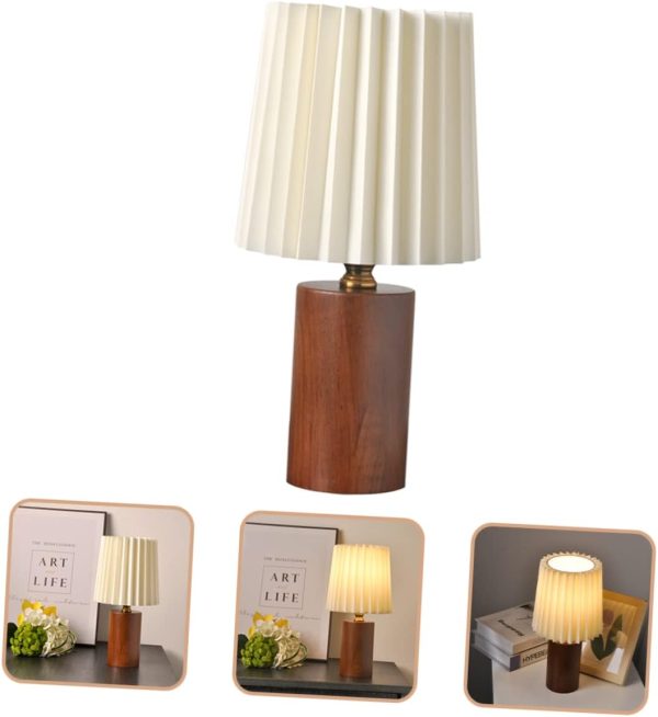 Table Lamps Cordless Table Lamp Nightlight Pleated Desk Lamp Cordless Lamp Rechargeable Cordless Desk Lamp Pleated Table Lamp Nightstand Light Lamp for Bedroom Night Light Metal
