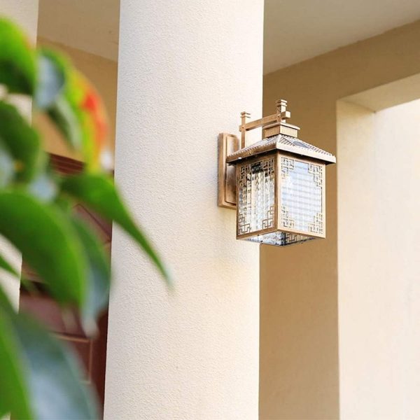 Solar outdoor waterproof wall light, Lighting Fixture, Modern Chinese Style, Doorway Balcony Villa Garden Outdoor Light Landscape Street Light
