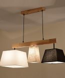 E27 Socket Study Room Pendant Light Height Adjustable Dining Room Chandelier Modern Dining Table Ceiling Pendant Simple Wood Kitchen Island Pendant Lamp Galleries Coffee Shop Indoor Lighting Fabric