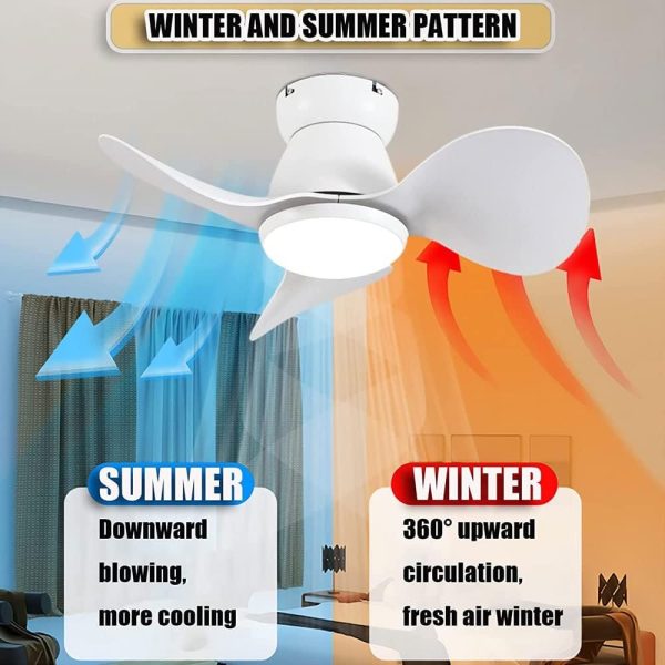 Ceiling Fan with Light and Remote Control??6 Speed Ceiling Lamp with Fan for Bedroom Living Room??LED 3 Colors Dimmable Chandelier with Reversible DC Fan [Energy Efficiency Class A ++]