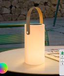 Solar Table Lamp Outdoor Waterproof Portable LED Table Lamp Warm RGB Rechargeable Cordless Lamp for Patio Deck Camping Indoor/Outside