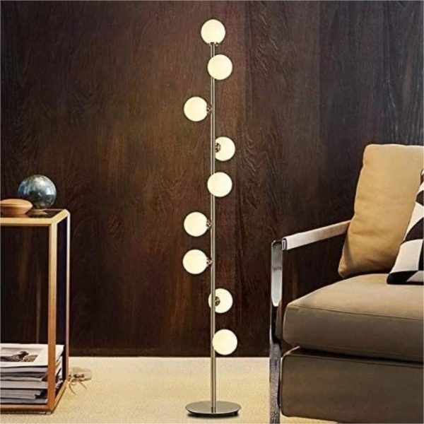 Floor Light Standing Lamp Modern Floor Lamp Creative LED Floor Light Grape Gold Color 9 Head Standing Lamp Livingroom Bedroom Stand Light Floor Lamp Standing Light
