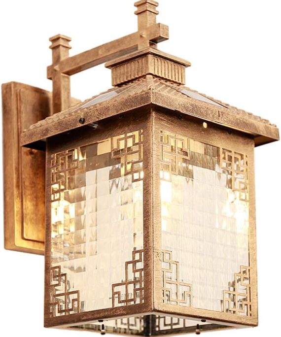 Solar outdoor waterproof wall light, Lighting Fixture, Modern Chinese Style, Doorway Balcony Villa Garden Outdoor Light Landscape Street Light