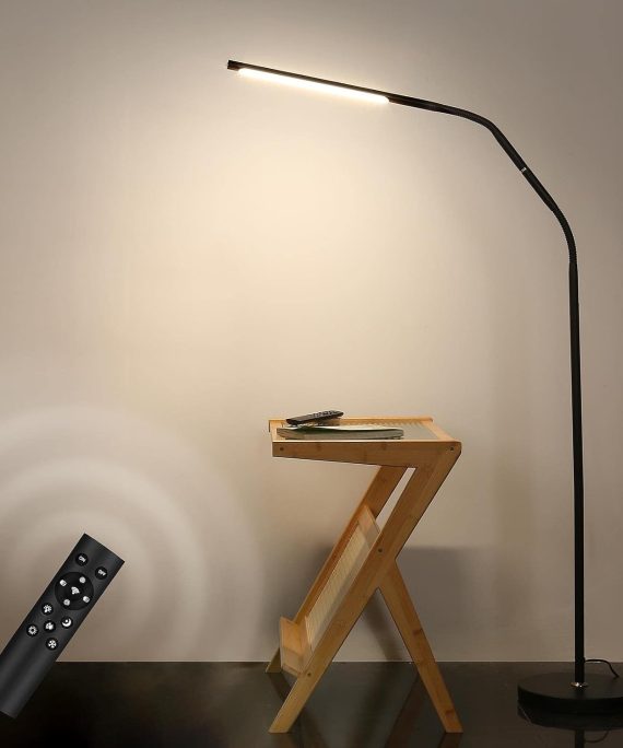 Floor Light with Remote, 360 Degree Rotating Gooseneck Adjustment, 3 Color Modes Stepless Brightness, Living Room Piano Metal Standing Light??