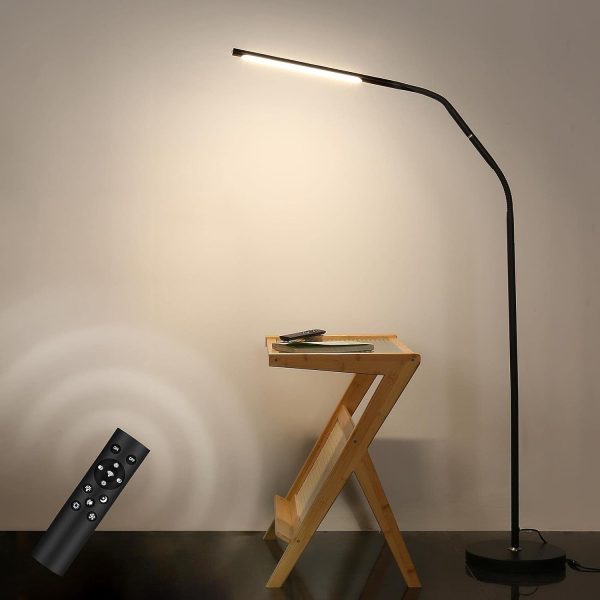 Floor Light with Remote, 360 Degree Rotating Gooseneck Adjustment, 3 Color Modes Stepless Brightness, Living Room Piano Metal Standing Light??