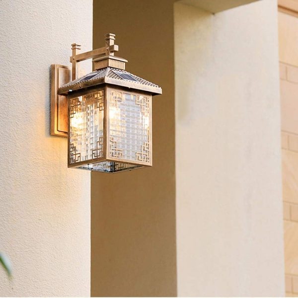 Solar outdoor waterproof wall light, Lighting Fixture, Modern Chinese Style, Doorway Balcony Villa Garden Outdoor Light Landscape Street Light