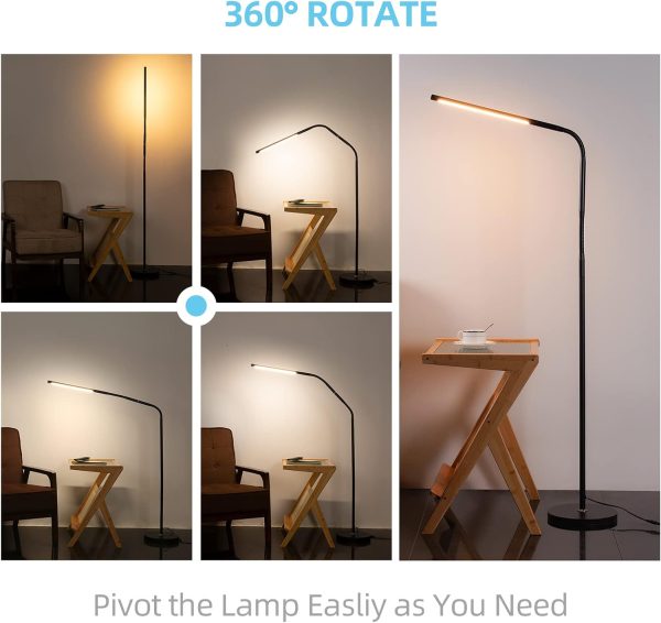Floor Light with Remote, 360 Degree Rotating Gooseneck Adjustment, 3 Color Modes Stepless Brightness, Living Room Piano Metal Standing Light??