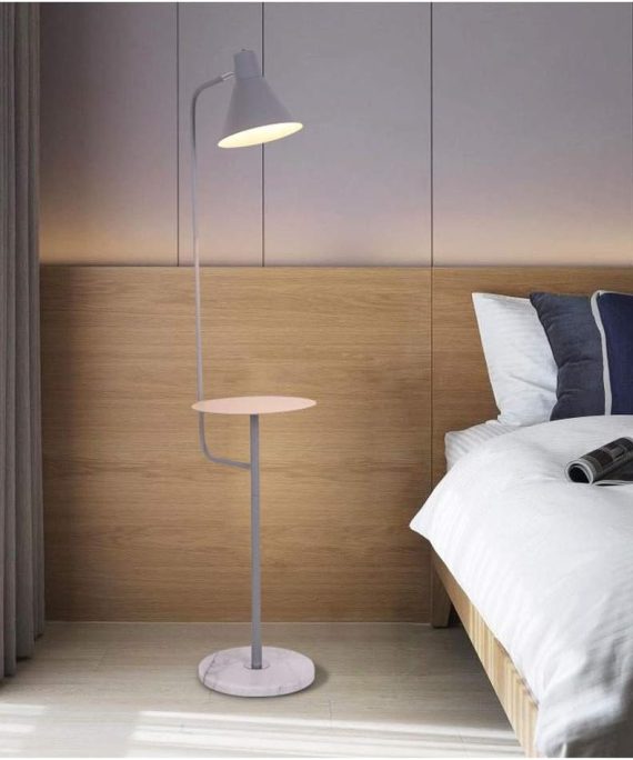 Floor lamp Floor Lamp Modern Floor Light with Coffee Table Bedroom Living Room Study Office Reading Light Floor Lamp Stand Lamp Floor Light (Color : Gray) needed