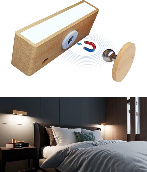 Wall Sconces Set of 2 Rechargeable Wall Lights with 360 Rotation,Dimmable Battery Operated Wall Sconce,Magnetic Wall Light for Bedroom,Wireless Wall Mount Light for Picture,Living Room(2 Pack)