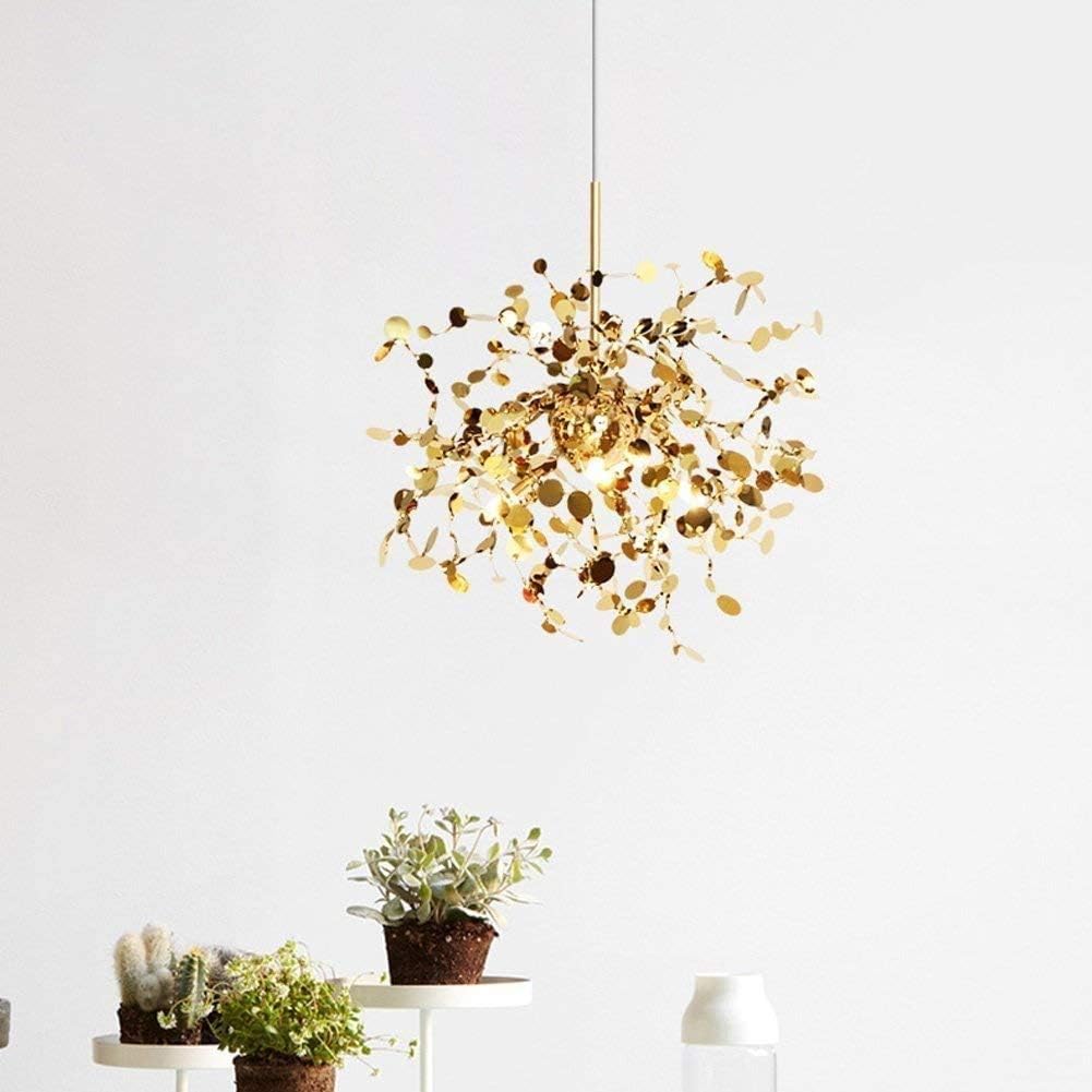 Stylish Ceiling Wall Pendant Light Magical Lights Chandelier Lamp Stainless Steel Chandelier LED G9*3 Chandelier Metal Art Design Shade Beautiful And Generous ?40cm Gold