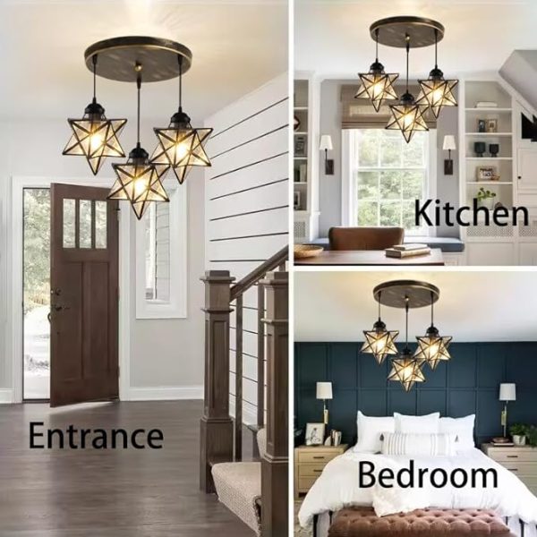 Mini Chandeliers Light for Dining Room Pendant Lighting for Kitchen Island Modern Retro Ceiling Pendant Lights Fixtures Bedroom Bathrooom Hallway