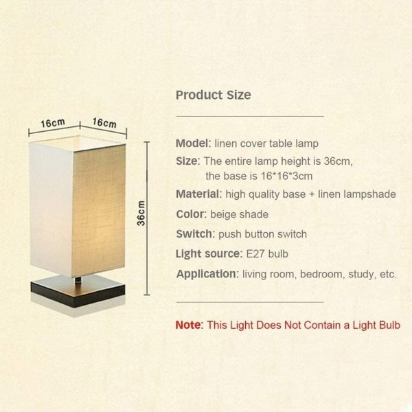 Table Lamp, Creative Bedroom Bedside Lamp, Solid Wood Cloth Book Lamp, Modern Minimalist Night Light, Minimalist Coffee Table And Office Desk Lamp Decorative Light Bulb E27 * 1 (no Ligh