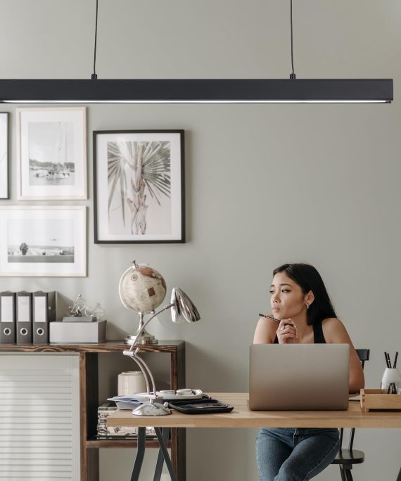 Kitchen Island Pendant Lighting 31.5 Inch Linear Light Fixture Chandelier 20W 3000K Warm Light Dimmable LED Hanging Light Fixture for Dining Room, Kitchen,Living Room kitchen lighting fixtures ceiling