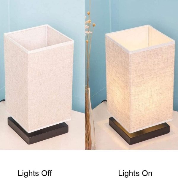 Table Lamp, Creative Bedroom Bedside Lamp, Solid Wood Cloth Book Lamp, Modern Minimalist Night Light, Minimalist Coffee Table And Office Desk Lamp Decorative Light Bulb E27 * 1 (no Ligh