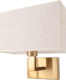 Wall Sconces, 11.4in E26 E27 Modern Wall Lights with Fabric Linen Shade, Wall Lamps for Bedroom, Night Light Fixtures for Reading Room, Hotel, Bedroom, Bedside
