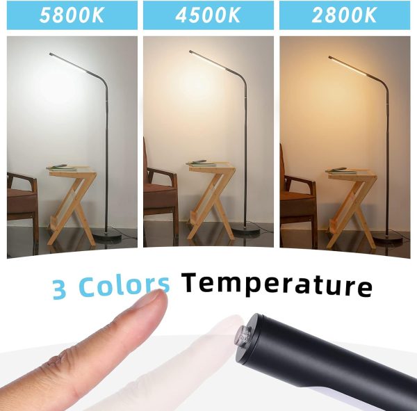 Floor Light with Remote, 360 Degree Rotating Gooseneck Adjustment, 3 Color Modes Stepless Brightness, Living Room Piano Metal Standing Light??