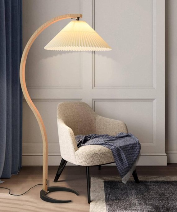 Danish retro floor lamp creative simple sofa lamp Ins Wind Net red light Nordic style bedroom practical atmosphere lamp